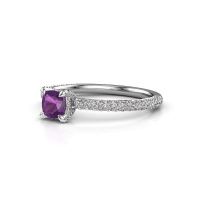 Image of Engagement ring saskia 2 cus<br/>950 platinum<br/>Amethyst 4.5 mm
