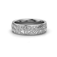Image of Wedding ring WH2074L26D<br/>585 white gold ±6x2.4 mm<br/>Diamond