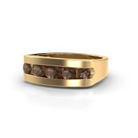 Image of Men's ring Richard<br/>585 gold<br/>Smokey quartz 4 mm