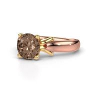Afbeelding van Ring Jodie 585 rosé goud bruine diamant 2.00 crt