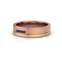 Afbeelding van Trouwring WH0307L15AP 585 rosé goud saffier ±5x1.7 mm