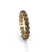 Image of Stackable ring Michelle full 3.4 585 gold smokey quartz 3.4 mm