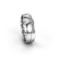 Afbeelding van Trouwring WH0213L26AP 585 witgoud lab-grown diamant ±6x1.7 mm