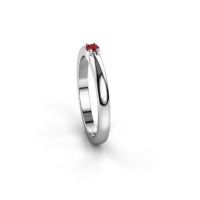 Afbeelding van Ring yasmin 1<br/>585 witgoud<br/>Robijn 4 mm