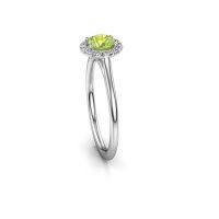 Image of Engagement ring seline rnd 1<br/>585 white gold<br/>Peridot 5 mm