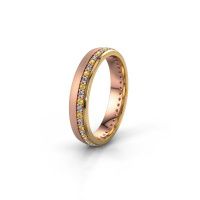 Image of Wedding ring WH0303L24AM<br/>585 rose gold ±4x1.7 mm<br/>Yellow sapphire