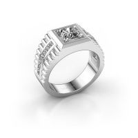 Image of Men's ring maikel<br/>585 white gold<br/>Diamond 1.30 crt
