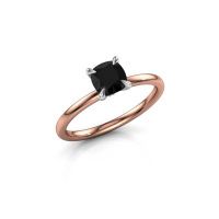 Afbeelding van Verlovingsring Crystal CUS 1 585 rosé goud zwarte diamant 1.15 crt