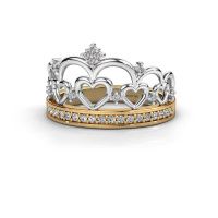 Afbeelding van Ring Kroon 2 585 goud diamant 0.238 crt