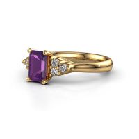 Afbeelding van Verlovingsring Monika EME<br/>585 goud<br/>Amethist 7x5 mm