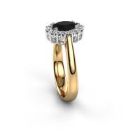 Image de Bague de fiançailles Margien 1<br/>585 or jaune<br/>diamant noir 1.33 crt