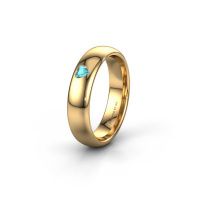 Afbeelding van Vriendschapsring WH0101L35BPHRT 585 goud blauw topaas ±5x2 mm