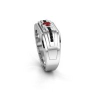 Image de Bague pour homme Oliver<br/>585 or blanc<br/>Rubis 4 mm