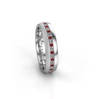 Afbeelding van Trouwring WH0203L25BPM 585 witgoud robijn 1.3 mm ±5x2 mm