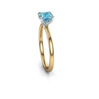 Afbeelding van Verlovingsring Crystal CUS 1 585 goud blauw topaas 5.5 mm