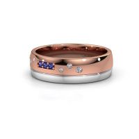 Afbeelding van Trouwring WH0310L26AP 585 rosé goud saffier ±6x1.7 mm