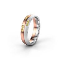 Image of Wedding ring WH0206L25APM<br/>585 rose gold ±5x1.7 mm<br/>Yellow sapphire