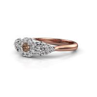 Image of Engagement ring Carisha 585 rose gold brown diamond 0.53 crt