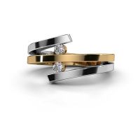 Image de Bague Synthia<br/>585 or jaune<br/>Zircone 2.5 mm