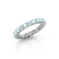 Image of Stackable ring Michelle full 2.7 585 white gold aquamarine 2.7 mm