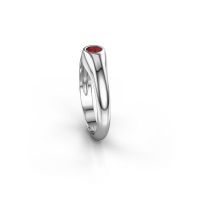 Image of Pinky ring thorben<br/>585 white gold<br/>Ruby 4 mm