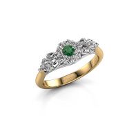 Image of Engagement ring Carisha 585 gold emerald 3 mm