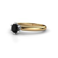 Image de Bague de fiançailles Tiffy 1<br/>585 or jaune<br/>Diamant noir 0.60 crt