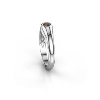 Image of Pinky ring thorben<br/>950 platinum<br/>Smokey quartz 4 mm