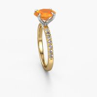 Image of Engagement Ring Crystal Ovl 2<br/>585 gold<br/>Citrin 9x7 mm