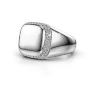 Image of Men's ring Pascal 585 white gold zirconia 1.1 mm