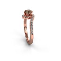 Afbeelding van Verlovingsring Elli<br/>585 rosé goud<br/>bruine diamant 0.752 crt