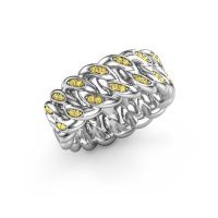 Afbeelding van Heren ring Redouan 2 925 zilver gele saffier 1.1 mm