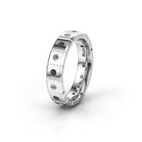 Image of Weddings ring WH2055L15DP<br/>585 white gold ±5x2.4 mm<br/>Smokey quartz