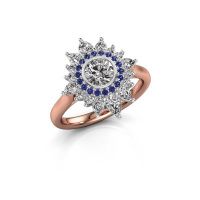 Image of Engagement ring Tianna 585 rose gold lab grown diamond 1.736 crt