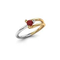 Image of Ring Roosmarijn<br/>585 gold<br/>Ruby 3.7 mm