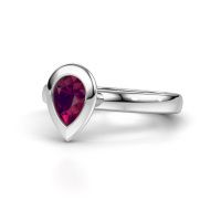 Image of Stacking ring Trudy Pear 950 platinum rhodolite 7x5 mm