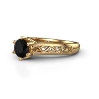 Image of Engagement ring shan<br/>585 gold<br/>Black diamond 0.96 crt