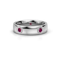 Image of Wedding ring WH0139L25BP<br/>950 platinum ±5x2 mm<br/>Rhodolite