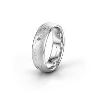 Image of Wedding ring WH2068L36BM<br/>585 white gold ±6x2 mm<br/>Diamond