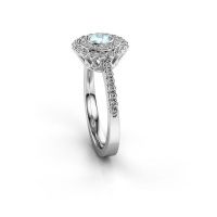 Image of Engagement ring Shanelle<br/>585 white gold<br/>Aquamarine 4 mm