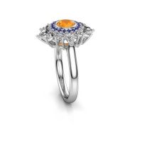 Image of Engagement ring Tianna 950 platinum citrin 5 mm