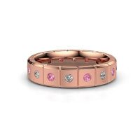Image of Weddings ring WH2055L15DP<br/>585 rose gold ±5x2.4 mm<br/>Pink sapphire