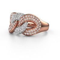 Afbeelding van Ring Kylie 3 11mm<br/>585 rosé goud<br/>Diamant 0.78 crt