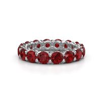 Bild von Vorsteckring heddy rnd 4.0<br/>585 Weißgold<br/>Rubin 4 mm