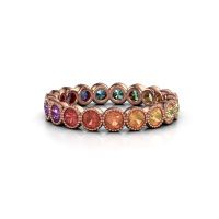 Image of Ring mariam 0.07<br/>585 rose gold<br/>rainbow sapphire 1 2.7 mm