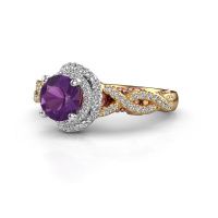 Afbeelding van Verlovingsring Leora<br/>585 goud<br/>Amethist 6.5 mm