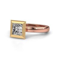 Afbeelding van Stapelring Trudy Square 585 rosé goud lab-grown diamant 1.30 crt