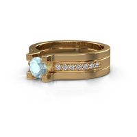 Image of Engagement ring Myrthe<br/>585 gold<br/>Aquamarine 5 mm