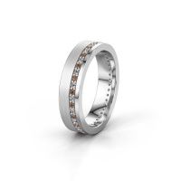 Afbeelding van Trouwring WH0303L15BPM 950 platina bruine diamant 0.44 crt ±5x2 mm