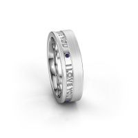 Image of Wedding ring WH2076L16CM<br/>585 white gold ±6x2.2 mm<br/>Sapphire 1.2 mm